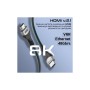 Кабель мультимедійний HDMI M to HDMI M 5.0m V2.1 grey Promate (primelink8k-500.grey)