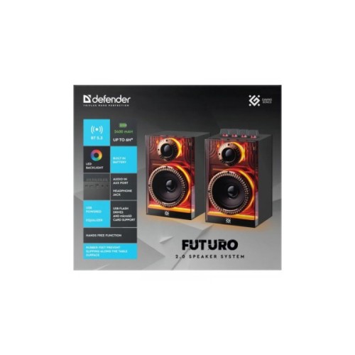 Акустична система Defender Futuro LED Bluetooth Black (65087)