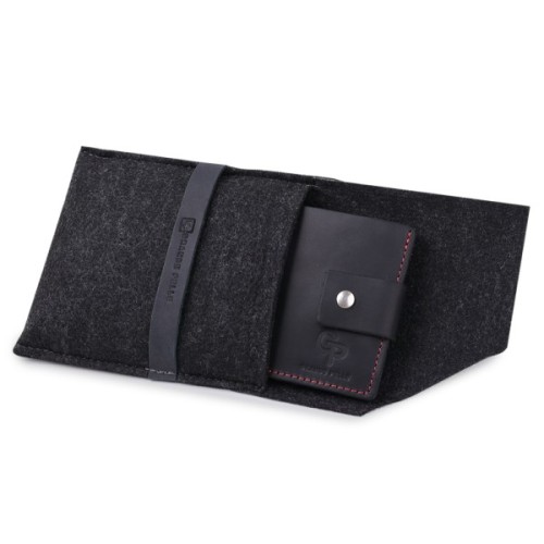 Портмоне Grande Pelle Шкіряне Чорне (11542)