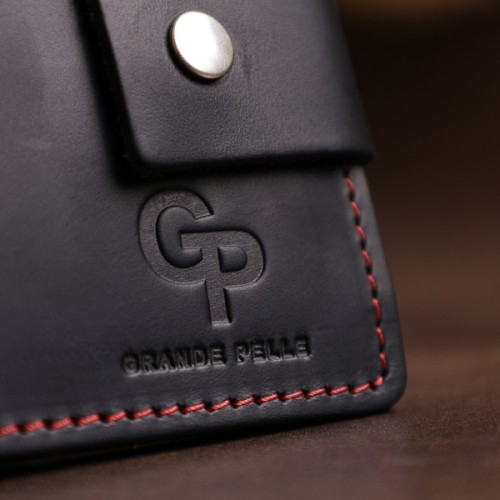 Портмоне Grande Pelle Шкіряне Чорне (11542)