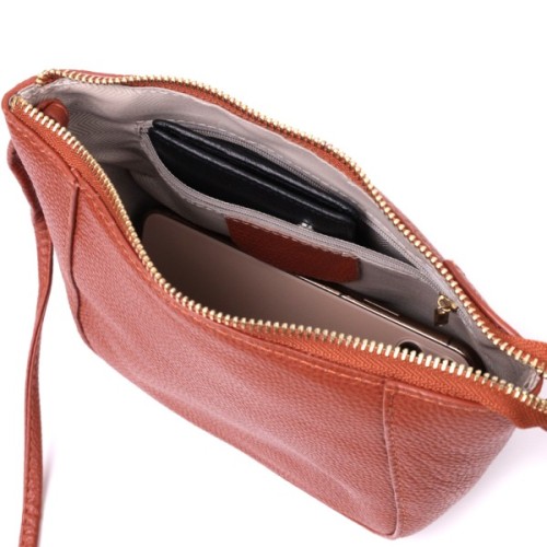 Сумка Vintage Жіноча через плече з натуральної шкіри Коричнева (22300)