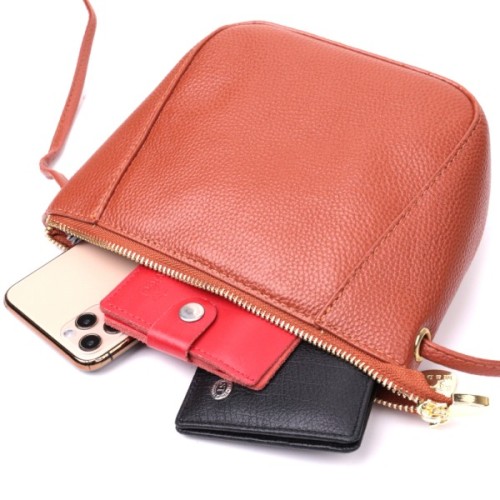 Сумка Vintage Жіноча через плече з натуральної шкіри Коричнева (22300)