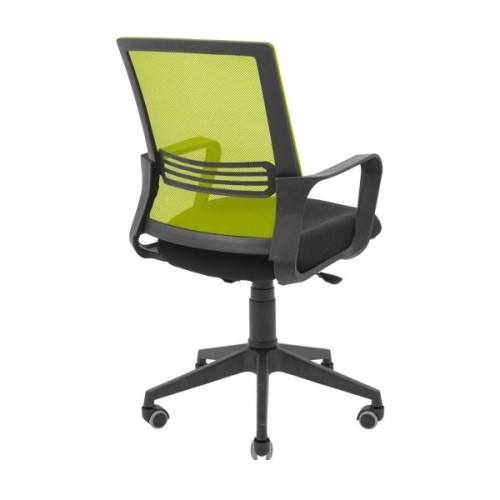 Офісне крісло Richman Джина Пластик Піастра Сітка чорна + зелена (ADD0003094)