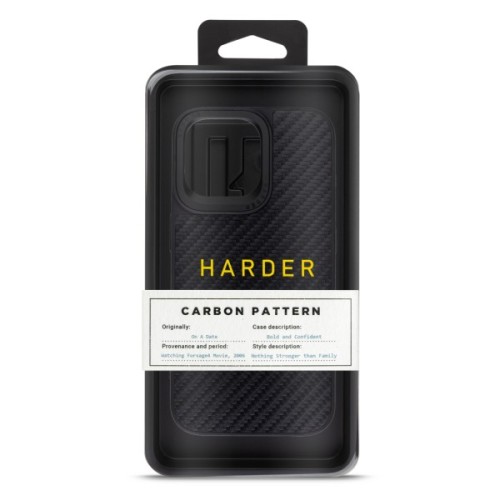 Чохол до мобільного телефона Harder Carbon Pattern Apple iPhone 14 Pro Max Black (ARM76780)