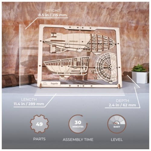 Конструктор Ugears Цепелін 2.5D (6337512)