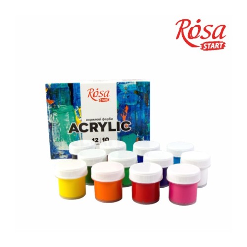 Акрилові фарби Rosa START COLOR 12 x10мл (4823098530985)