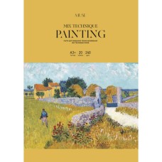 Папір для малювання Школярик для змішаних технік MUSE, A3 20 аркушів 240г/м2 (PD-A3-074)