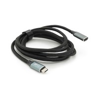 Дата кабель USB-C M/F 2.0m USB 3.2 Gen2 100W 10Gbps 4K60Hz black Voltronic (YT-TC-TC-EXB-2m)