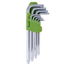 Ключ Alloid вигнутий TORX, подовжених, 9шт. (HT-0918) Ключ Alloid вигнутий TORX, подовжених, 9шт. (HT-0918)