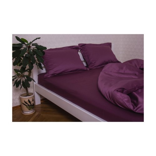 Простирадло Billerbeck Neustadt U сатин бордовий 180х220 см (30188)