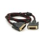 Кабель мультимедійний DVI M to DVI M 1.5m 24+1pin black/red Merlion (YT-DVI(M)/(M)NY/RD-1.5m)