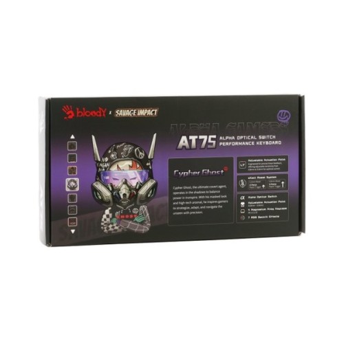 Клавіатура A4Tech AT75 RGB USB UA Cypher Ghost (4711421001830)