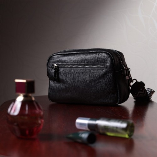 Сумка Vintage З натуральної шкіри Чорна (22634)