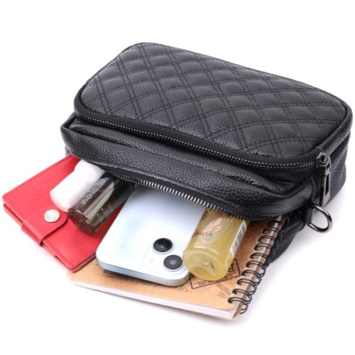 Сумка Vintage З натуральної шкіри Чорна (22634)