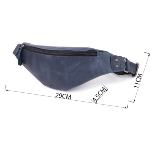 Сумка Shvigel З натуральної шкіри Синя (23132)