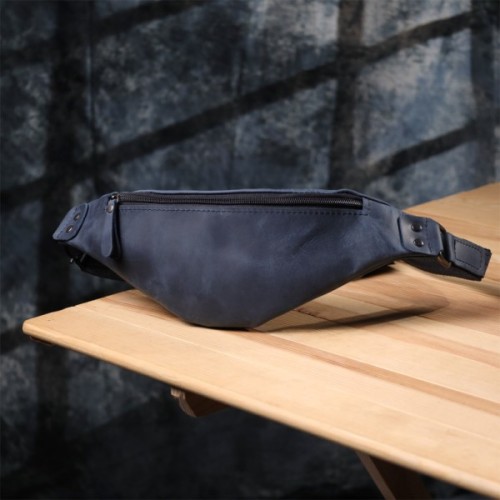 Сумка Shvigel З натуральної шкіри Синя (23132)