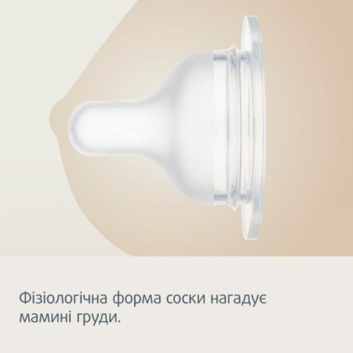 Соска Canpol babies силіконова до пляшечки S-Shape L (середня) 2 шт (59/893)