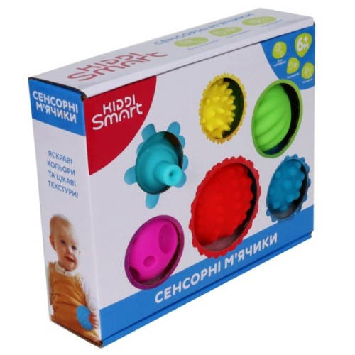 Розвиваюча іграшка Kiddi Smart Сенсорні м'ячики (4434-KS)