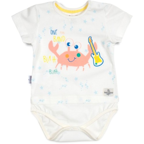 Набір дитячого одягу Miniworld зі слинявчиком (14342-74B-blue)