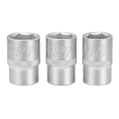 Набір торцевих головок Stanley орцевих 1/2" Maxi Drive, із шестигранним профілем, 3 шт: 17, 18, 19 мм. (FMMT17094-0)