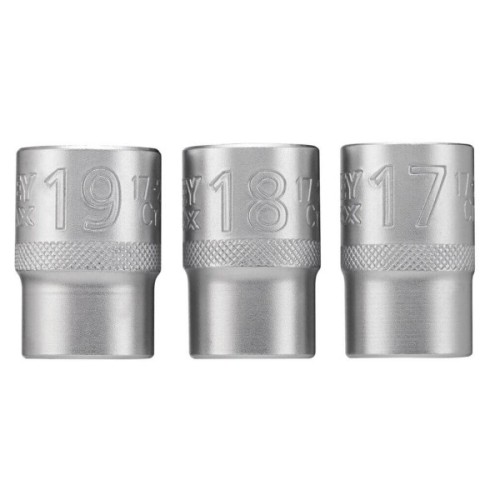 Набір торцевих головок Stanley орцевих 1/2" Maxi Drive, із шестигранним профілем, 3 шт: 17, 18, 19 мм. (FMMT17094-0)