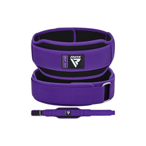 Атлетичний пояс RDX RX5 Double Belt неопреновий Purpel S (WBD-RX5PR-S)