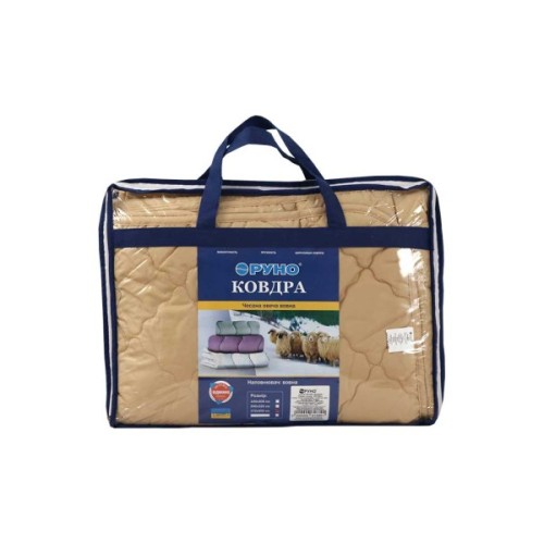 Ковдра Руно Вовняна бежева полегшена 140х205 см (321.52ШКУ_Бежевий)