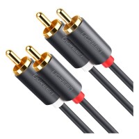 Кабель мультимедійний 2xRCA M to 2xRCA M 3.0m AV104 black Ugreen (10519)