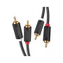 Кабель мультимедійний 2xRCA M to 2xRCA M 3.0m AV104 black Ugreen (10519)