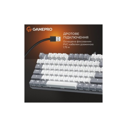 Клавіатура GamePro Genesis Metallic MK110G Outemu Red Switch USB UA Gray (MK110G)