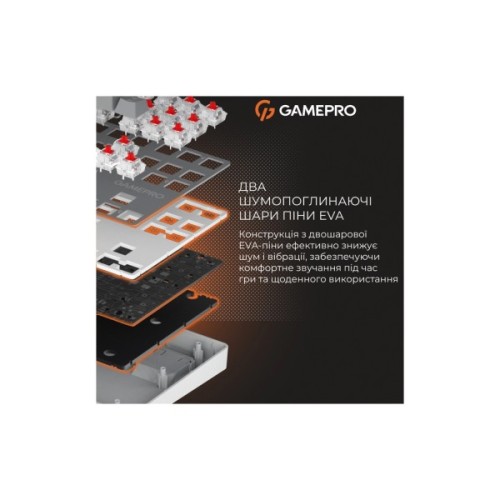 Клавіатура GamePro Genesis Metallic MK110G Outemu Red Switch USB UA Gray (MK110G)