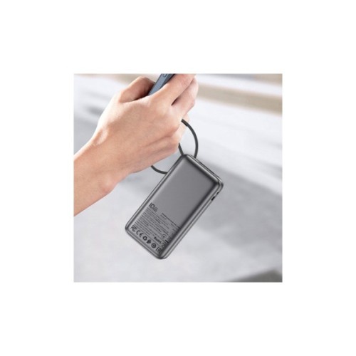 Батарея універсальна Acefast 10000mAh 30W PD, USB-C witch cable, USB-A, Li-Pol, M7 Black (6974316283379)