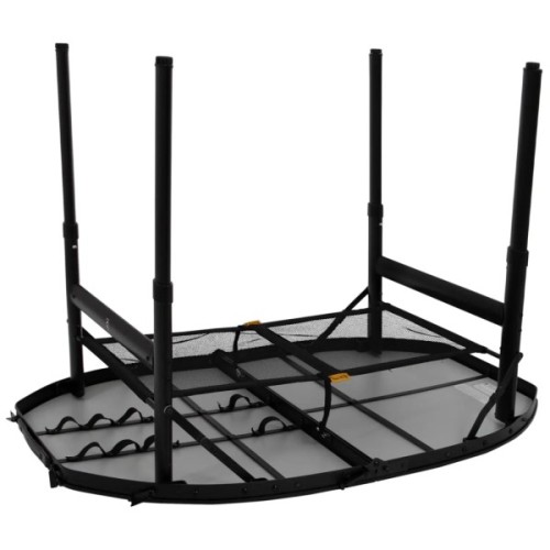 Туристичний стіл Bo-Camp Woodbine Oval 100x70 cm Black/Wood look (1404185)