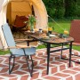 Туристичний стіл Bo-Camp Woodbine Oval 100x70 cm Black/Wood look (1404185)