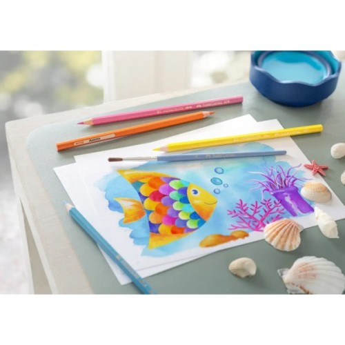 Олівці кольорові Faber-Castell акварельні , 12 кольорів + пензлик (114413) (1407)