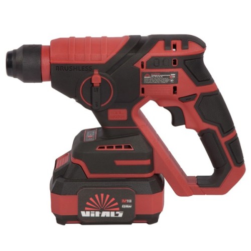 Перфоратор Vitals Master, ARa 1812c BL Kit, 18V, 4Ah, 1.7J, 0-3000уд/хв, 0-750об/хв, IP21, ЗП (243622)
