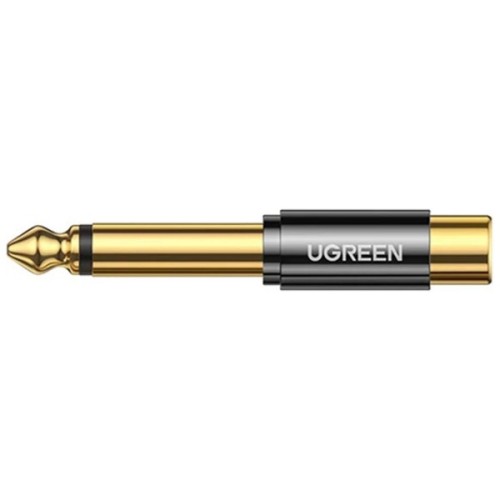Перехідник 6.35mm M to RCA F AV169 black Ugreen (80731)