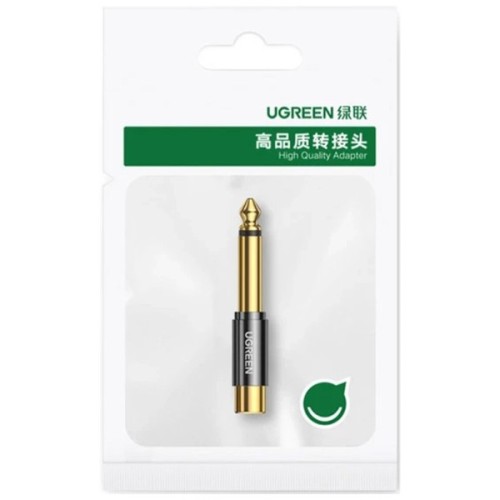 Перехідник 6.35mm M to RCA F AV169 black Ugreen (80731)