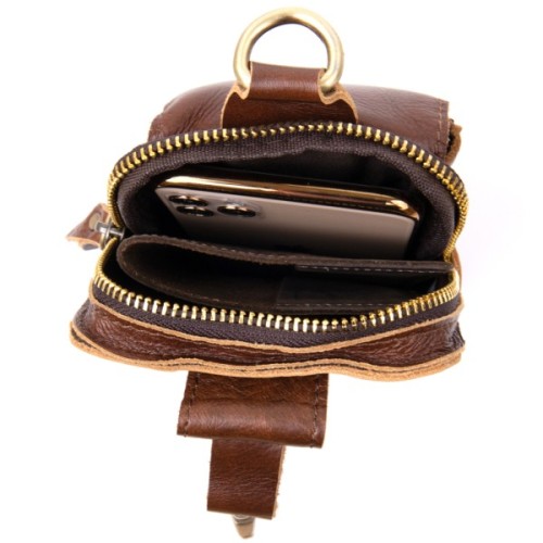 Сумка Vintage Поясна чоловіча Коричнева (20417)