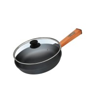 Сковорода Brizoll Optima чавунна з ручкою та скляною кришкою 200х35 мм (O2035-P-C)