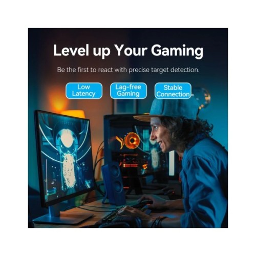 Патч-корд 8м, S/FTP cat 8 RJ-45 black Vention (IKKBK)