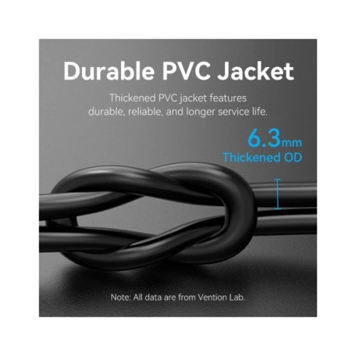 Патч-корд 8м, S/FTP cat 8 RJ-45 black Vention (IKKBK)