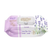 Дитячі вологі серветки Dolphin Lavander з клапоном 72 шт (8680131207428)