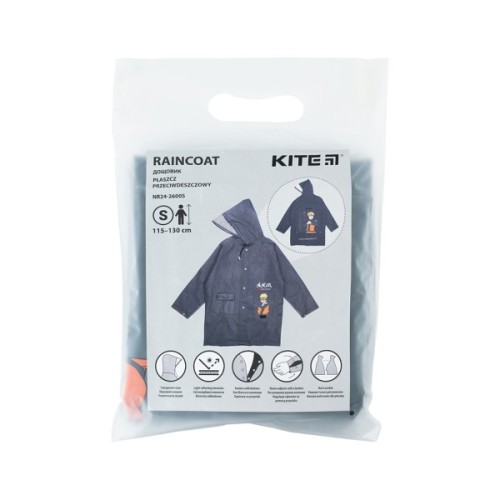 Дощовик дитячий Kite Naruto S 115 - 130 см Сірий (NR24-2600S)