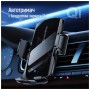 Універсальний автотримач ColorWay FlameGrip, автозажим, Wireless Charger 15W Black (CW-CHAW070Q-BK)
