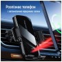 Універсальний автотримач ColorWay FlameGrip, автозажим, Wireless Charger 15W Black (CW-CHAW070Q-BK)