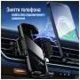 Універсальний автотримач ColorWay FlameGrip, автозажим, Wireless Charger 15W Black (CW-CHAW070Q-BK)