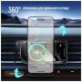 Універсальний автотримач ColorWay FlameGrip, автозажим, Wireless Charger 15W Black (CW-CHAW070Q-BK)