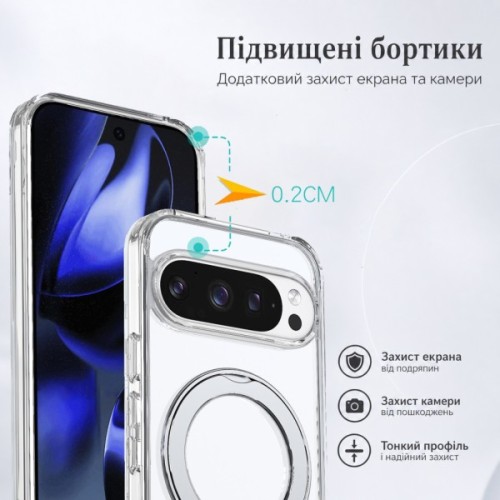 Чохол до мобільного телефона BeCover Aura Fold Google Pixel 9 Pro XL / 10 Pro XL Transparent (715672)