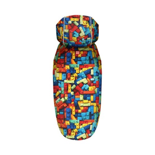 Дощовик для тварин WAUDOG Clothes Накидка з капюшоном Блоки L (358-4056)